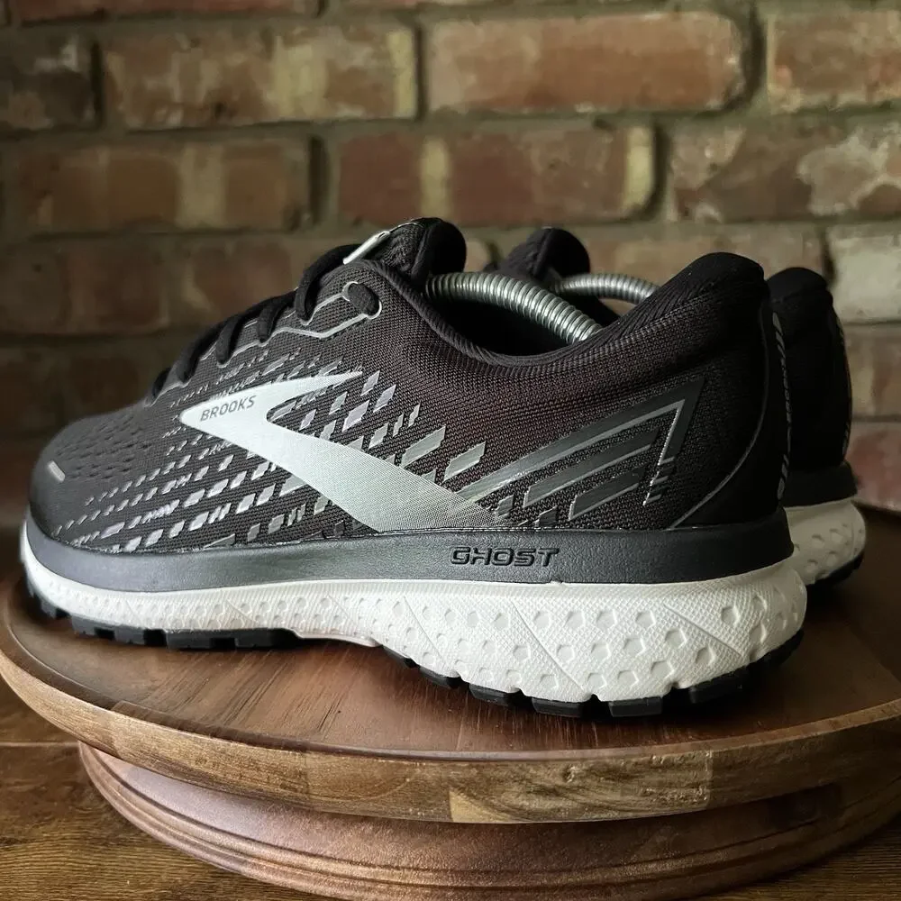 Brooks Ghost 13 Womens Size 9 Black White Neutral Cushion Running Shoes Sneakers